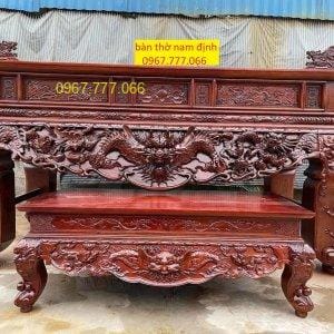 sập thờ gỗ gụ lào chân 26