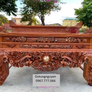 vua sập thờ gỗ hương đá chân 26