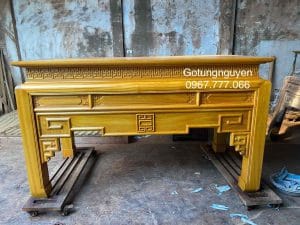 bàn thờ trơn chữ thọ gỗ mít