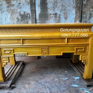 bàn thờ trơn chữ thọ gỗ mít